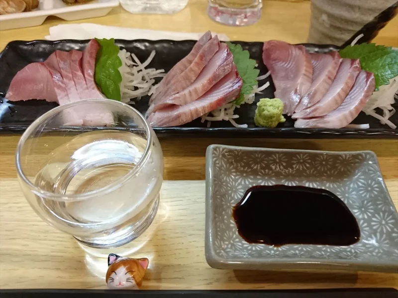 刺身　日本酒
