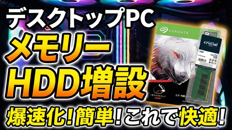 マウスコンピューター DAIV A7のケースを開けてメモリとHDDを増設する様子