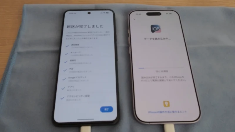 iPhoneでGoogleアカウントにログインし同期設定を行う画面